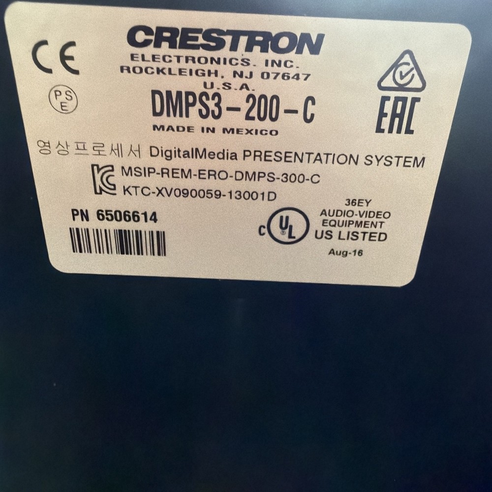 Crestron DMPS3-200-C DigitalMedia Presentation System