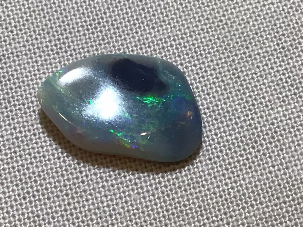 All Natural Solid Australian Black Opal, 2.20 carats