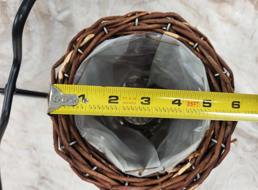 Tricycle Catchall Wicker Iron Planter