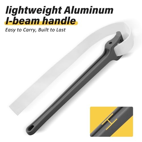 Strap Wrench, 18" Handle Adjustable Strap Plumbing Wrench, Nylon Strap Pipe