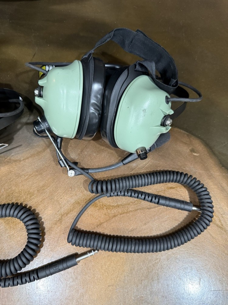 David Clark Model H3442 Aviation Intercom Headset Pair Left Right Communication