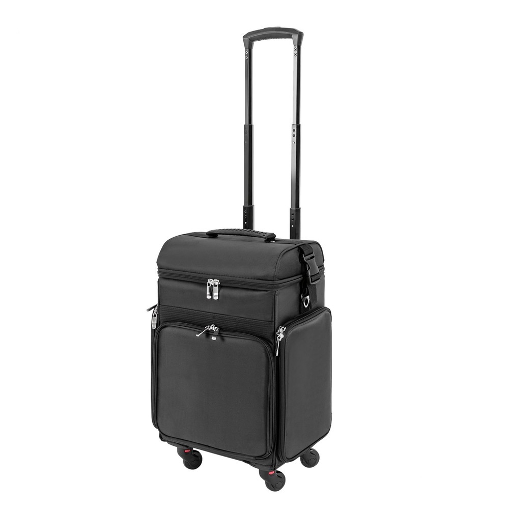Travel Makeup Trolley with Multi Compartments Professional Rolling Cosmetic Case