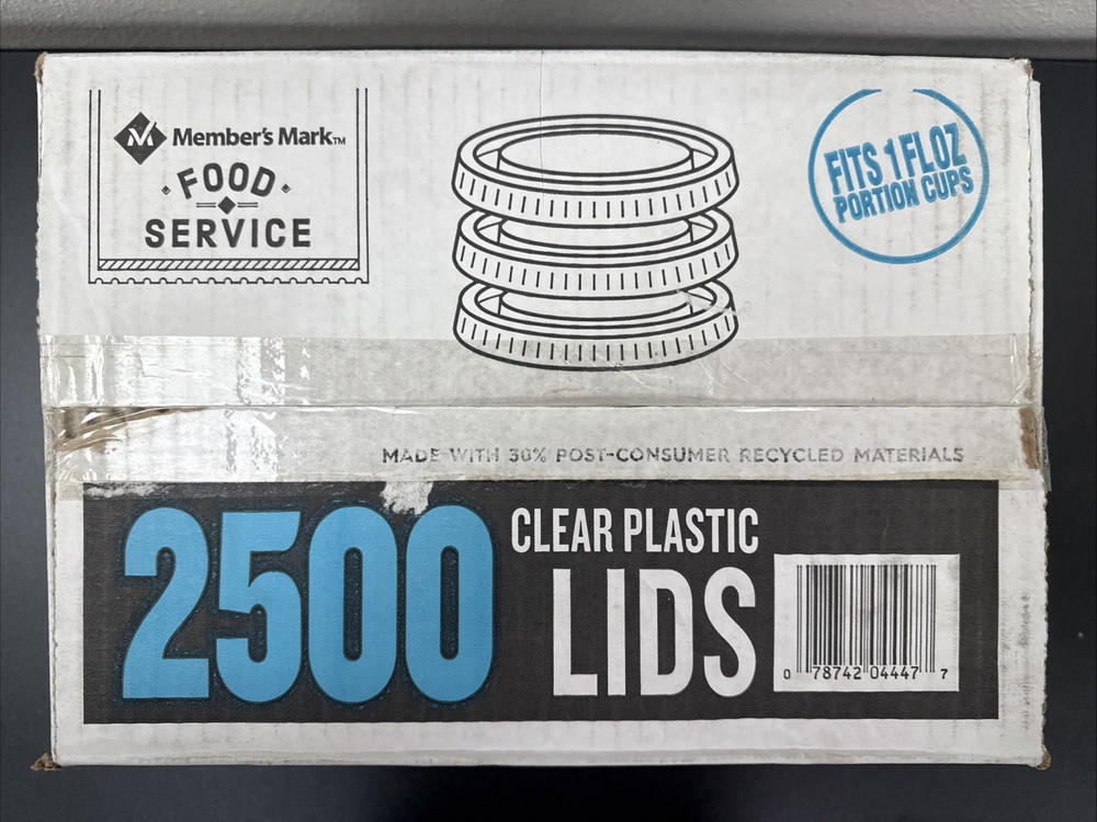 Member's Mark Clear Portion Translucent Container Lids (1 OZ., 2,500Ct.)