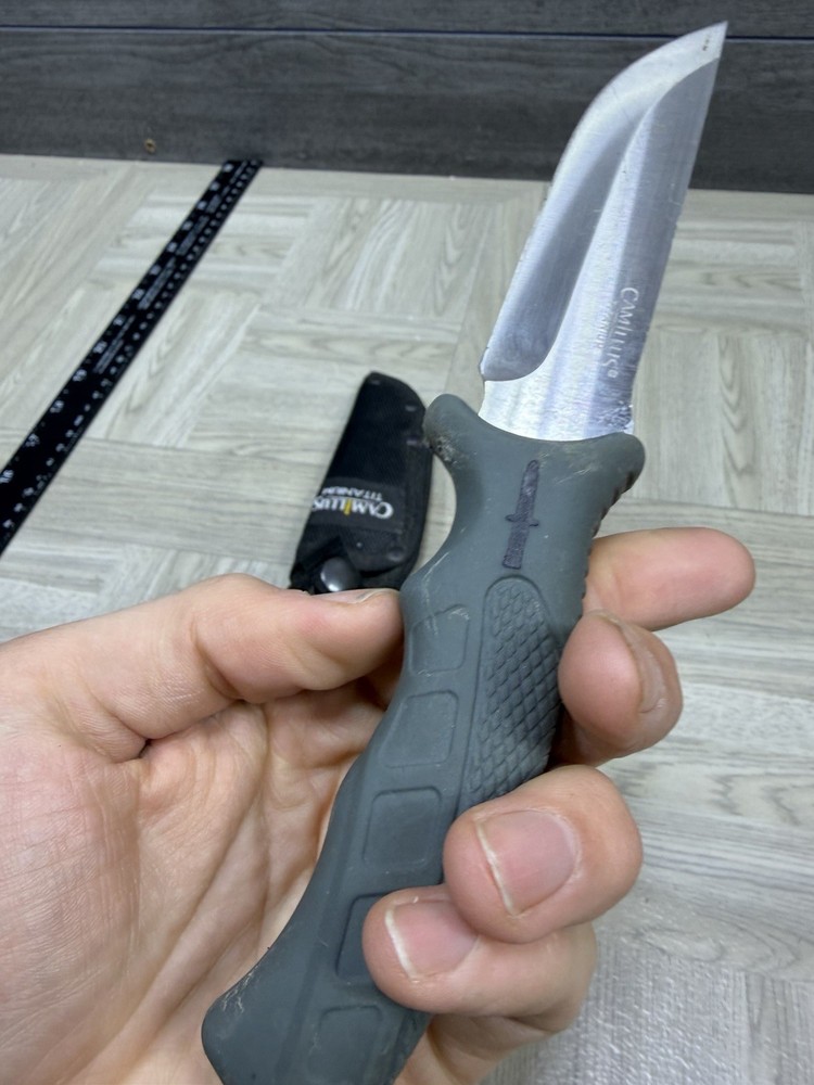 Camillus Titanium fixed blade knife & Camillus sheath