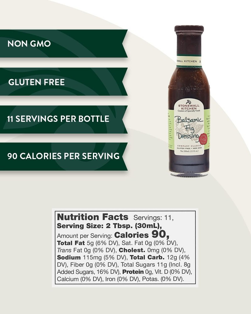 Stonewall Kitchen Balsamic Fig Dressing, 11 Ounces (Pack of 2)