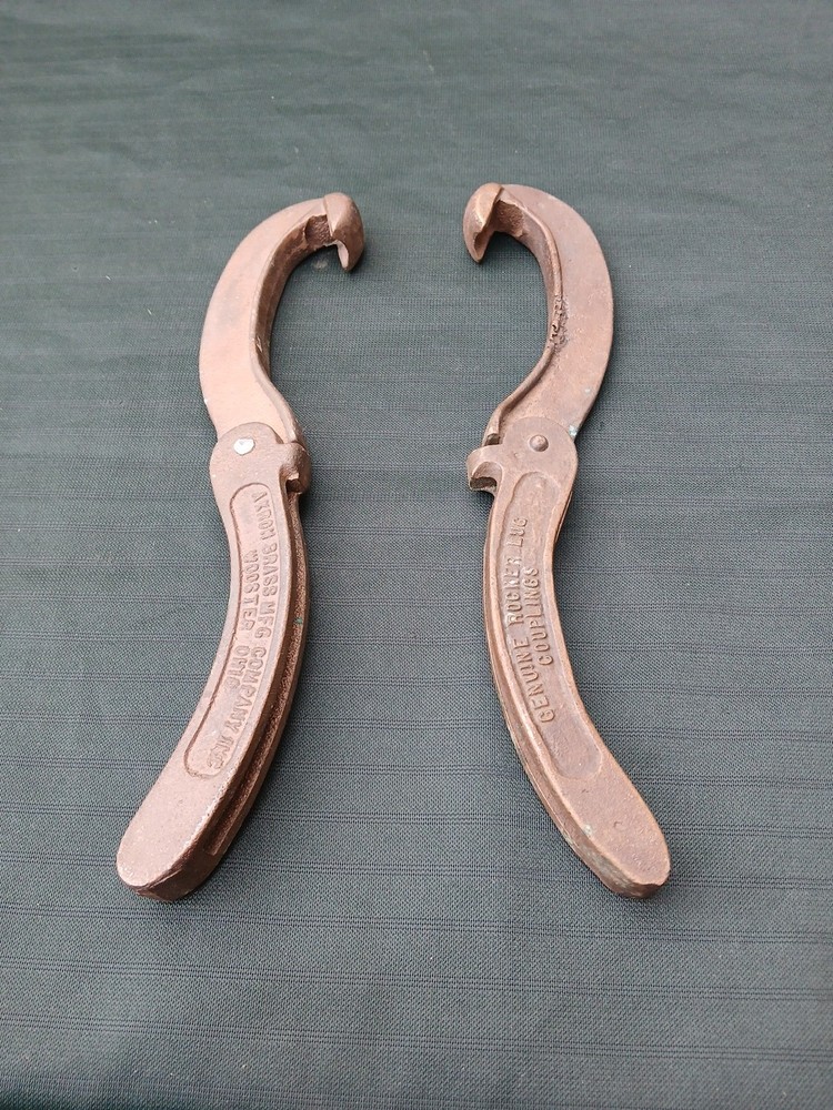2 FIRE DEPT. FOLDING SPANNER WRENCHES-AKRON BRASS (F)