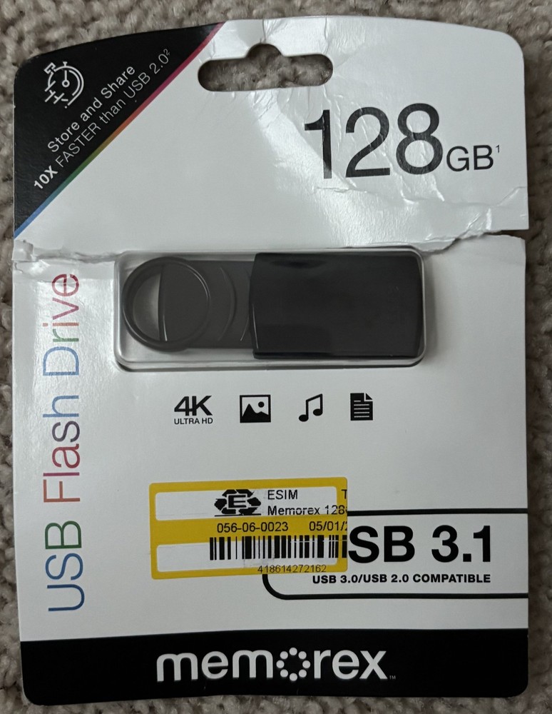 Memorex 128GB USB 3.1‚Black