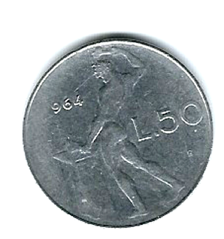 Italy Coin...50 Lire...1964