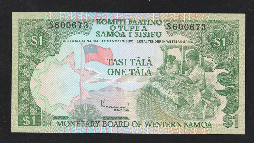 Western Samoa 1 Tala 1980 P 19 Uncirculated Banknote