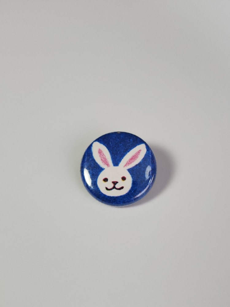 Bunny Rabbit Button Pin 1" Small Size