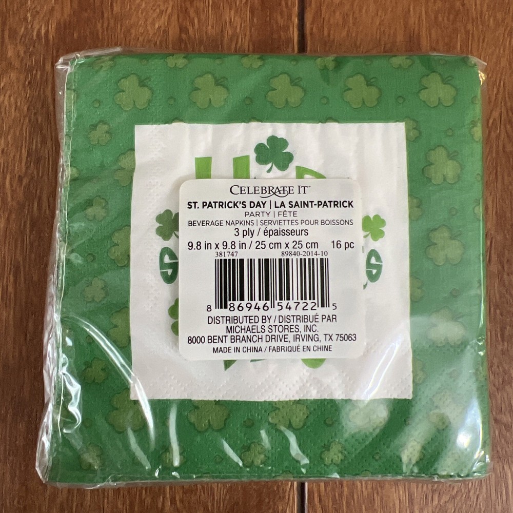 St Patrick’s Day Beverage Napkins