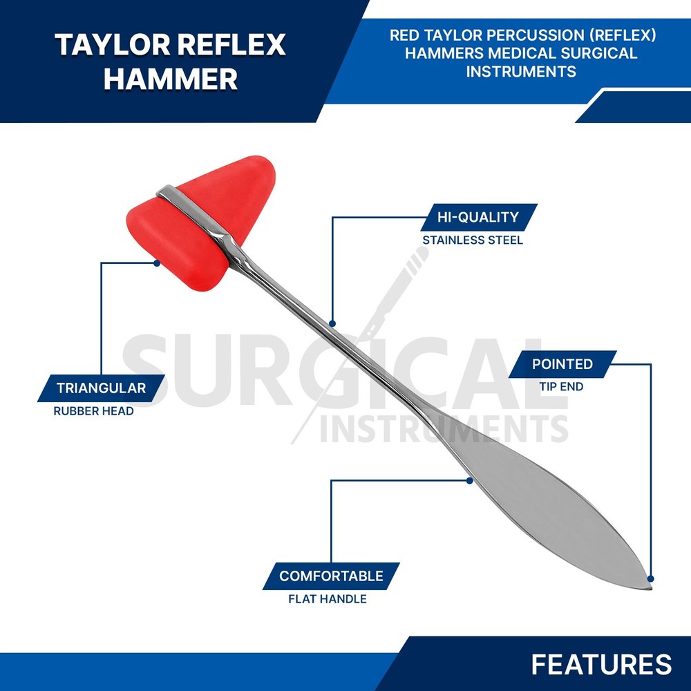 Taylor Percussion (Reflex) Hammer Medical Surgical Instruments German Grade