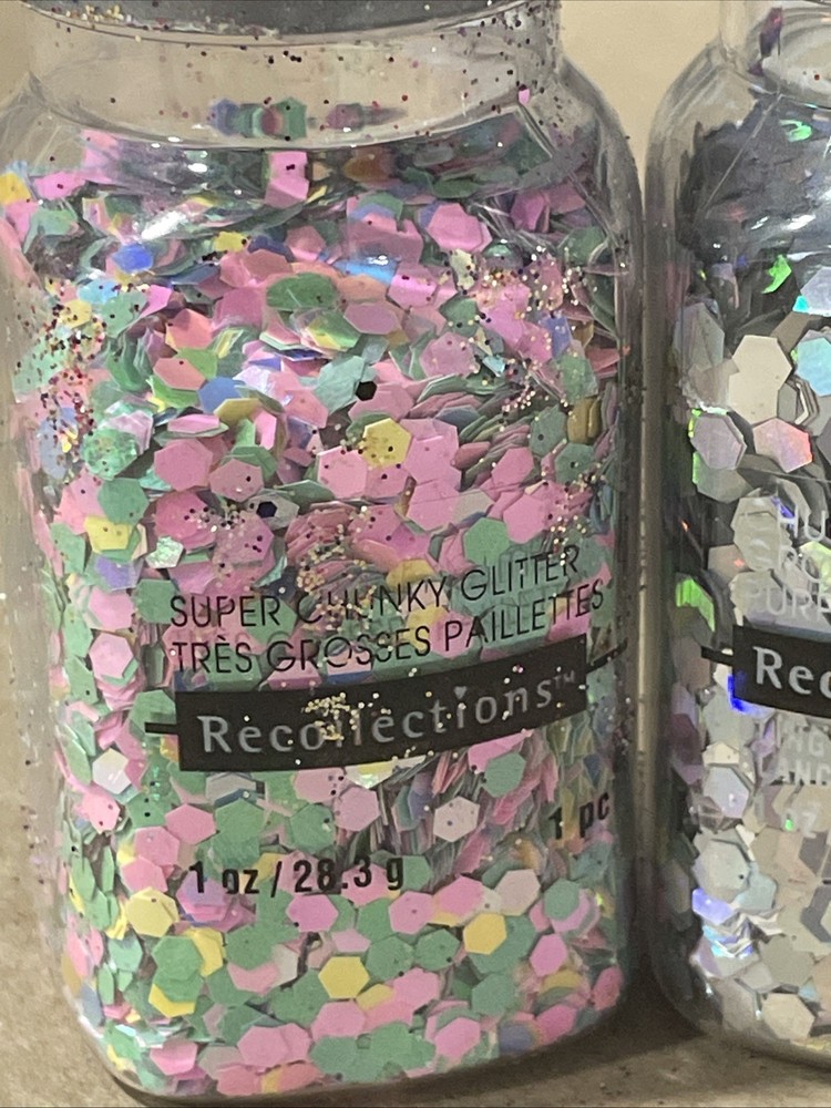 CHUNKY GLITTER 6 Bottle Lot Multicolor