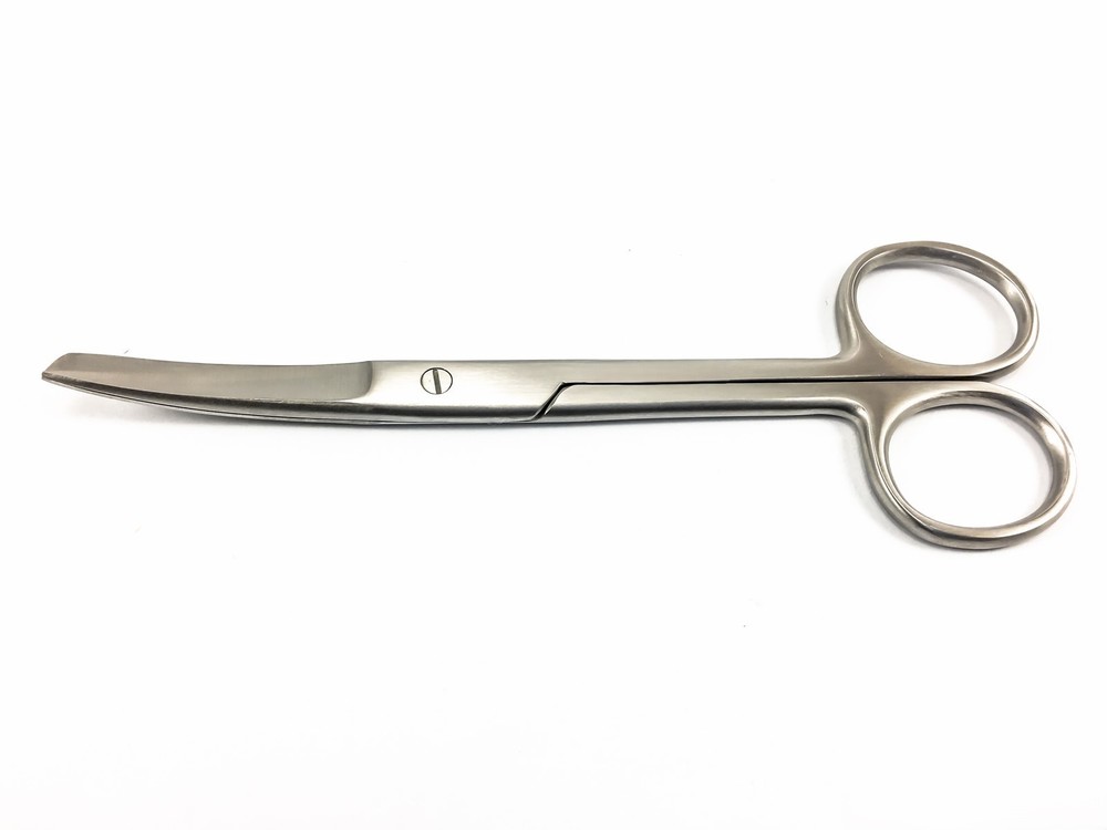 Scissors Fine Curved 16 Cm Sharp / Blunt Thread Scissors First Aid
