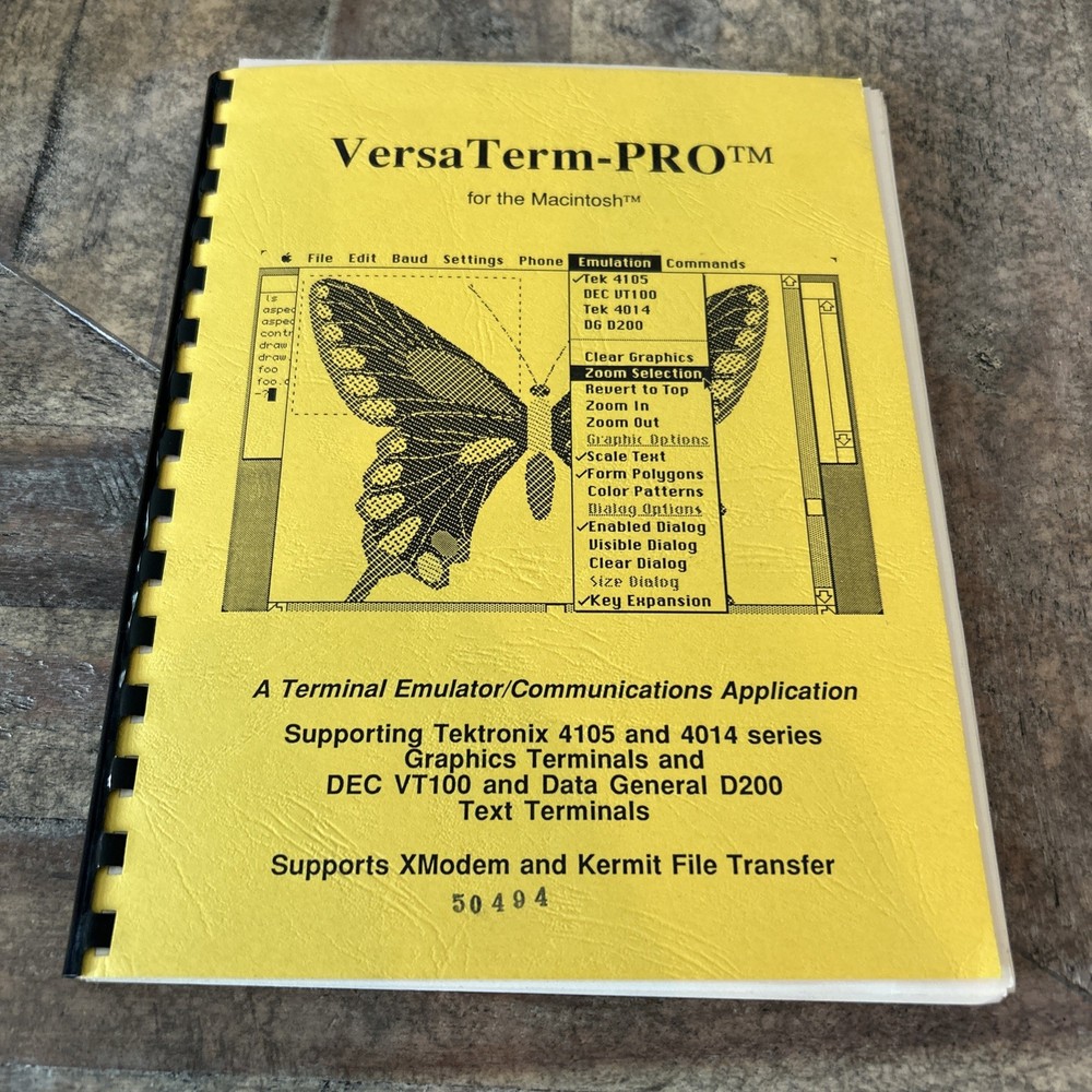 Rare 1985 Versa Term Pro Book with Two Disks Software for Apple