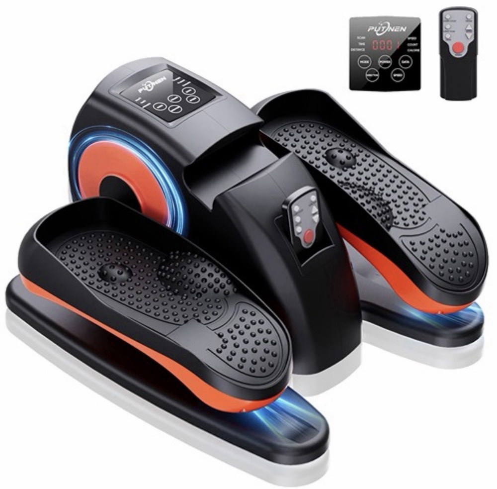 PUTNEN Electric Elliptical Trainer Remote Control LCD-Display Black Orange