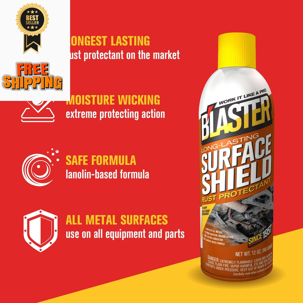 Blaster Surface Shield Complete Corrosion Protection for Long Lasting 12 oz