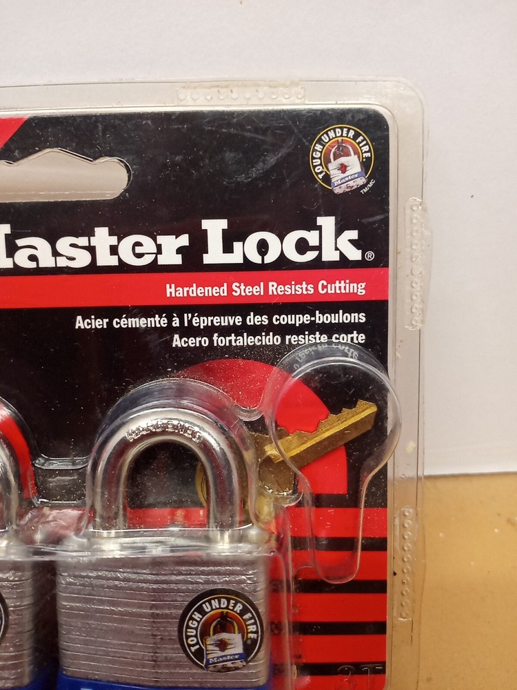 Master lock 2 Pack Hardened Steel Padlocks Keyed Alike 3T