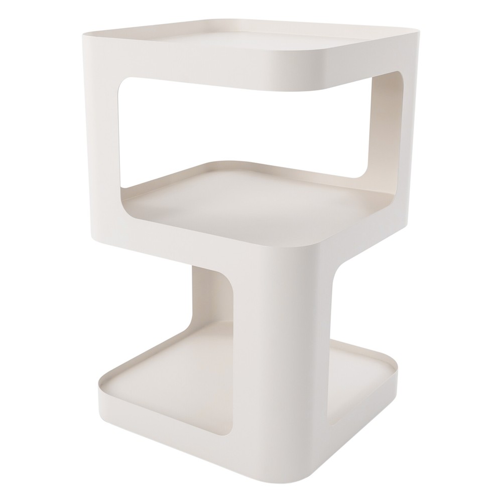 3 Tier Side Table Modern Coffee Table Sofa Bedside Table Storage Organizer White