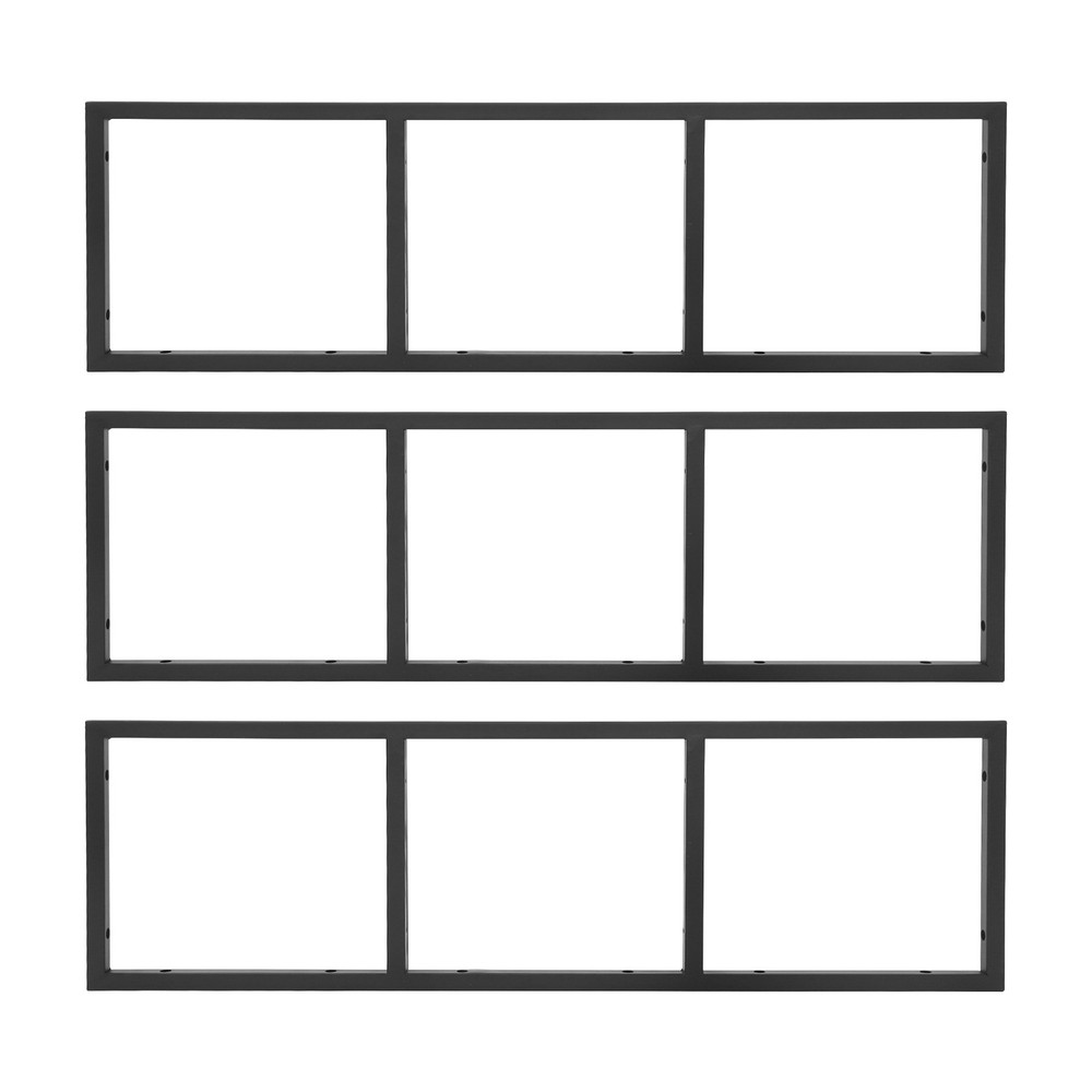 3PCS Rectangular Shelf Bracket Wall/Floor/Ceiling Mount Storage Shelving Bracket