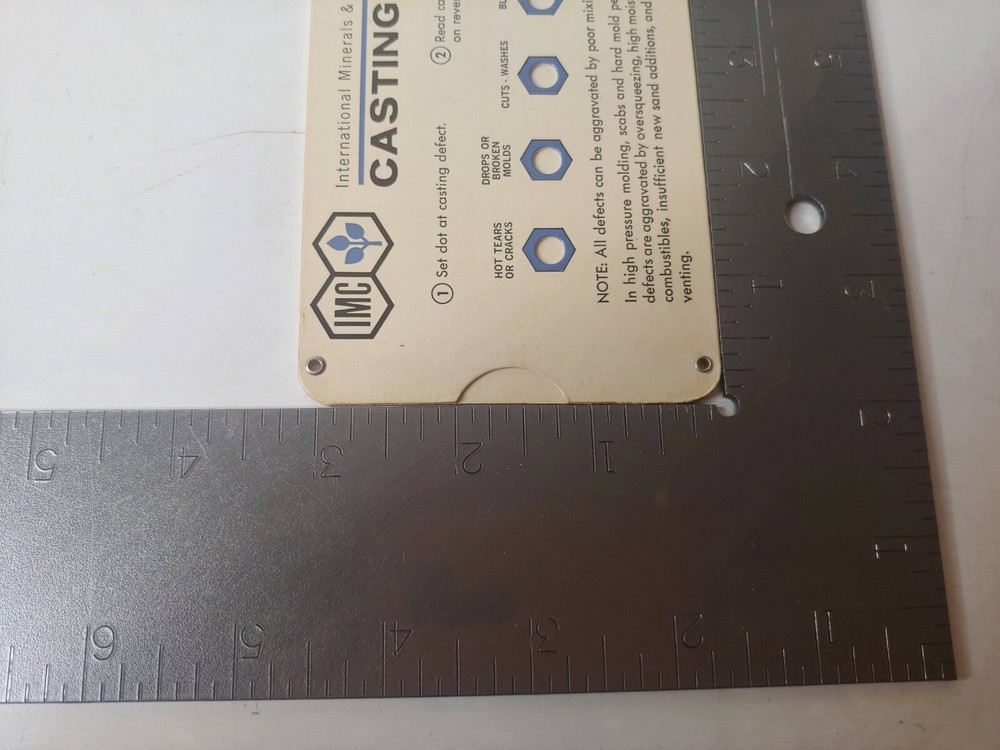 IMC Casting Quality Analyzer Slide Rule