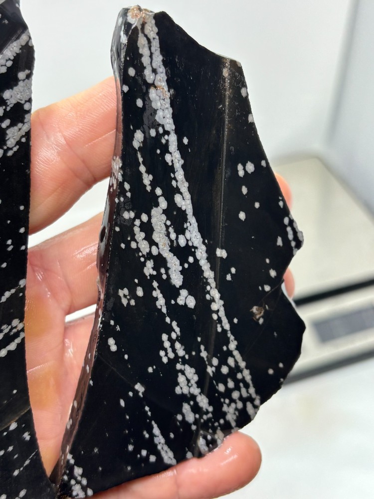 Snowflake Obsidian Slabs Lapidary Cabbing Knapping Combo ship avail