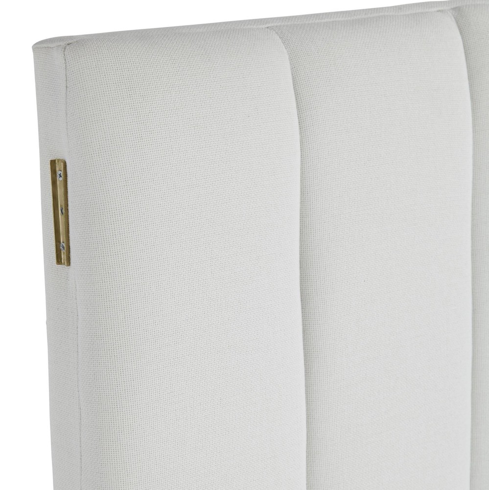 Trent Channel Tufted White Fabric Sideboard