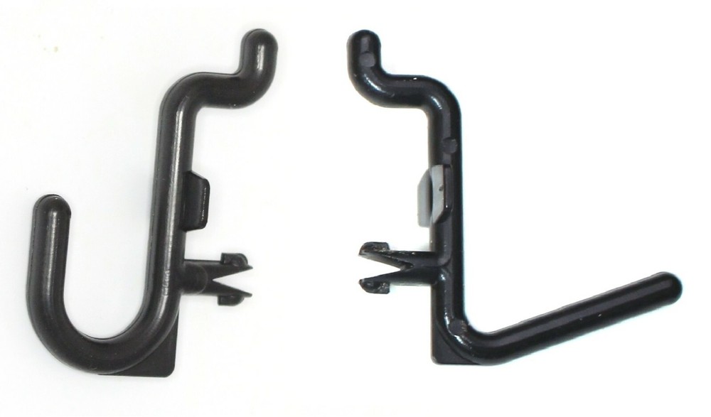 Plastic Black J & L Style Pegboard Hooks Kit - 150 Pack PEGBOARD NOT INCLUDED