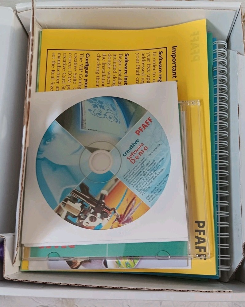 Pfaff PC CREATIVE SUITE Software W/DONGLE HTF 4 WINDOWS Gently Used Orig $2000.
