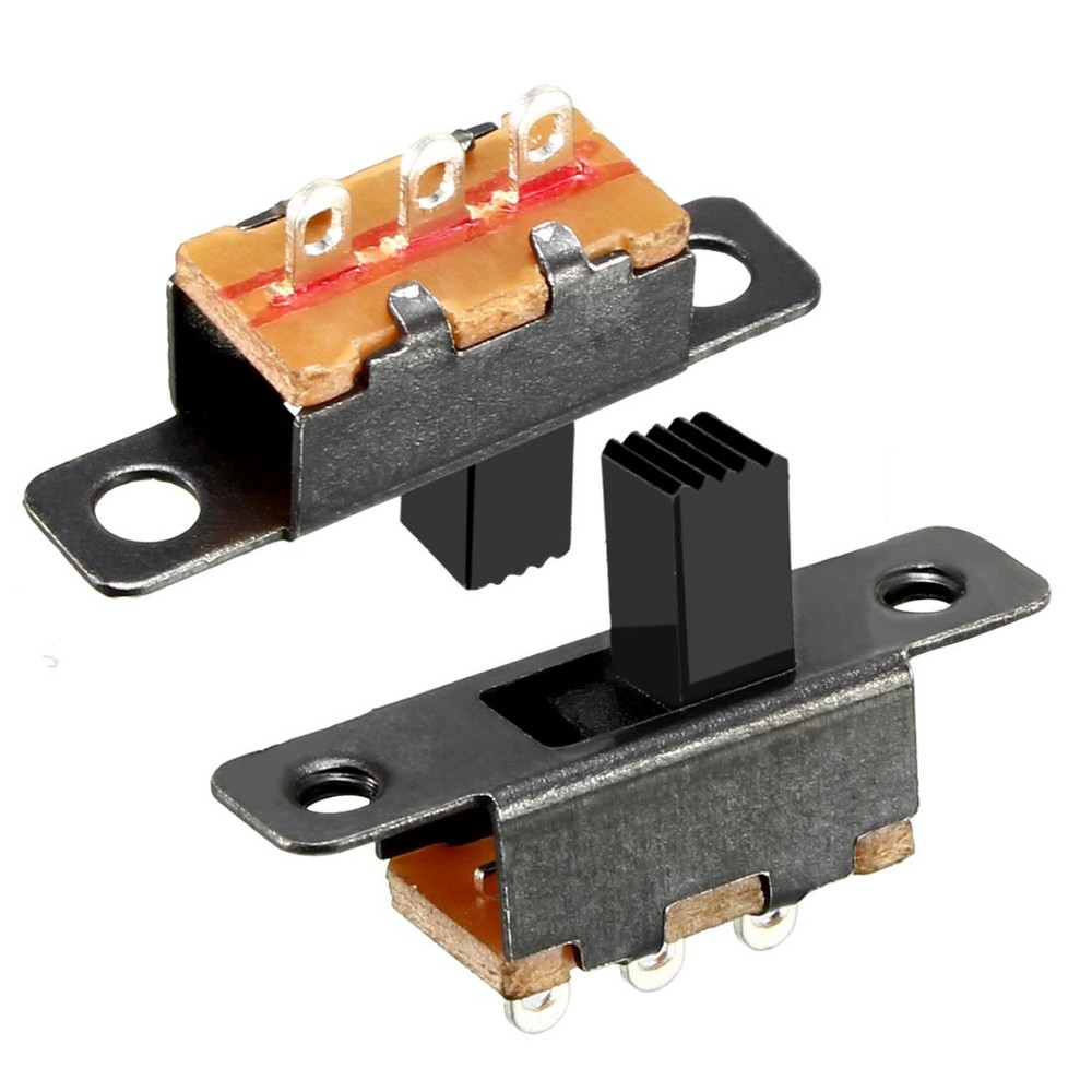 20Pcs 5mm Vertical Slide Switch SPDT1P2T 3 Terminal PCB Panel Hitch