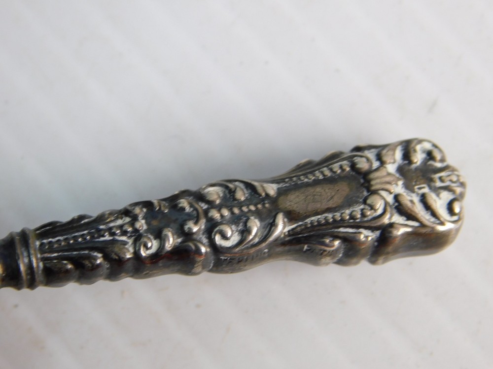 3 Antique Darning Eggs, Sterling Silver handles