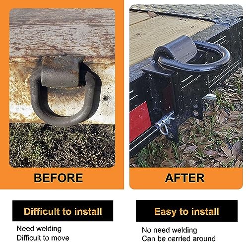 4PCS 16200lbs Trailer Stake Pocket D Ring Tie Downs 4PCS Stake Pocket D Ring