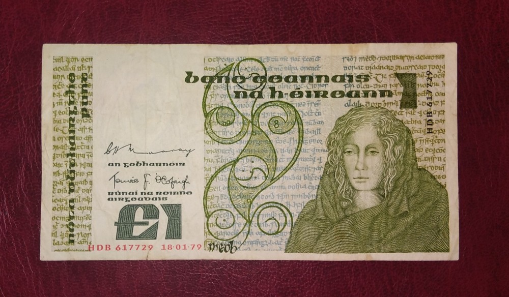 Irish £ 1 banknote, 1979year(normal condition)
