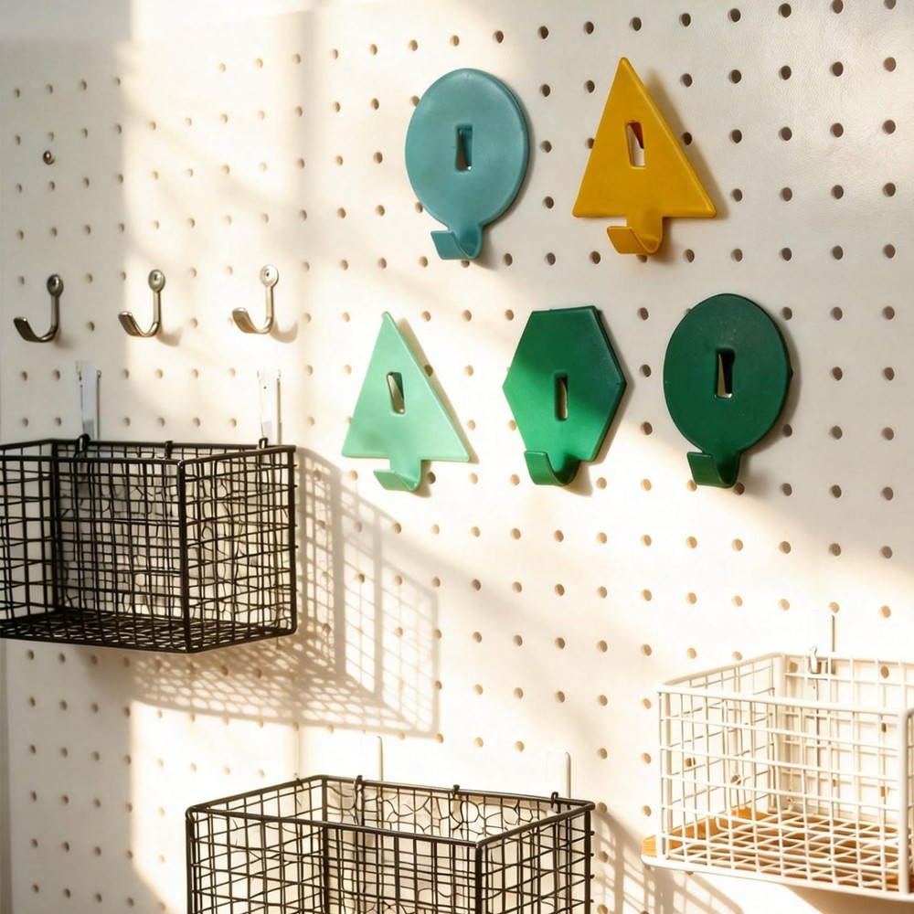 20Pcs PegBoard Hooks, 1.6" Triangle Study Peg Hooks for Wall Organizer, Blue