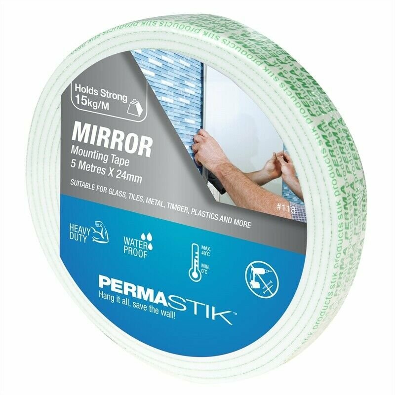 Permastik 5m x 24mm Mirror Mounting Tape