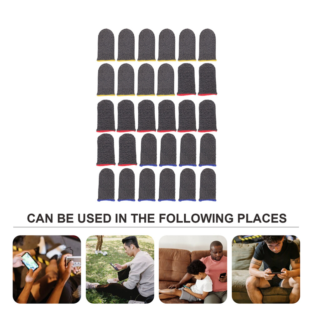 30Pcs Mobile Game Controller Thumb Sleeves Versatile Finger Protector