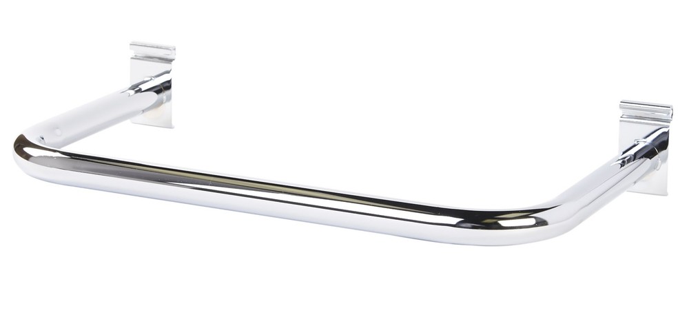 SSWBasics U-Shaped Chrome Hangrail for Gridwall - Grid Wall Accessory - Sleek &