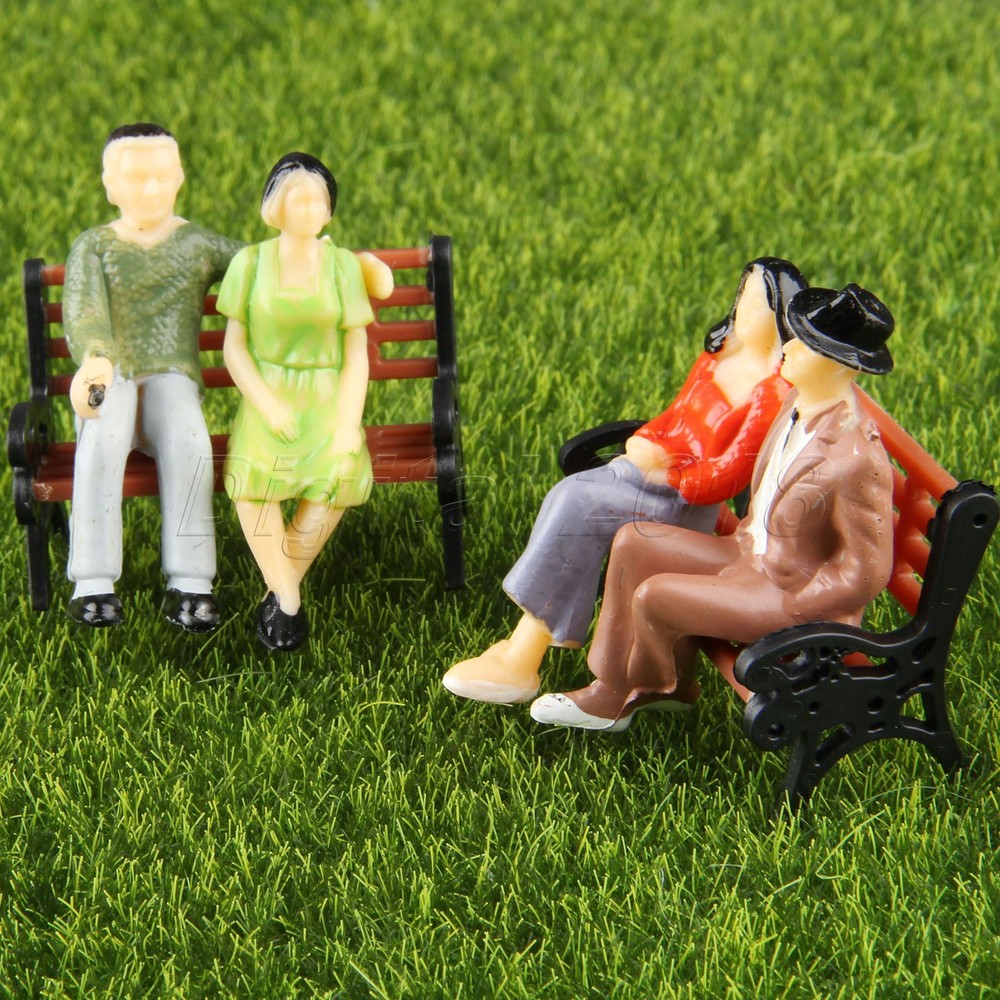 Model Pose Assorted Figures Sitting Miniature Scenery Layout 1:100 Scale 100pcs