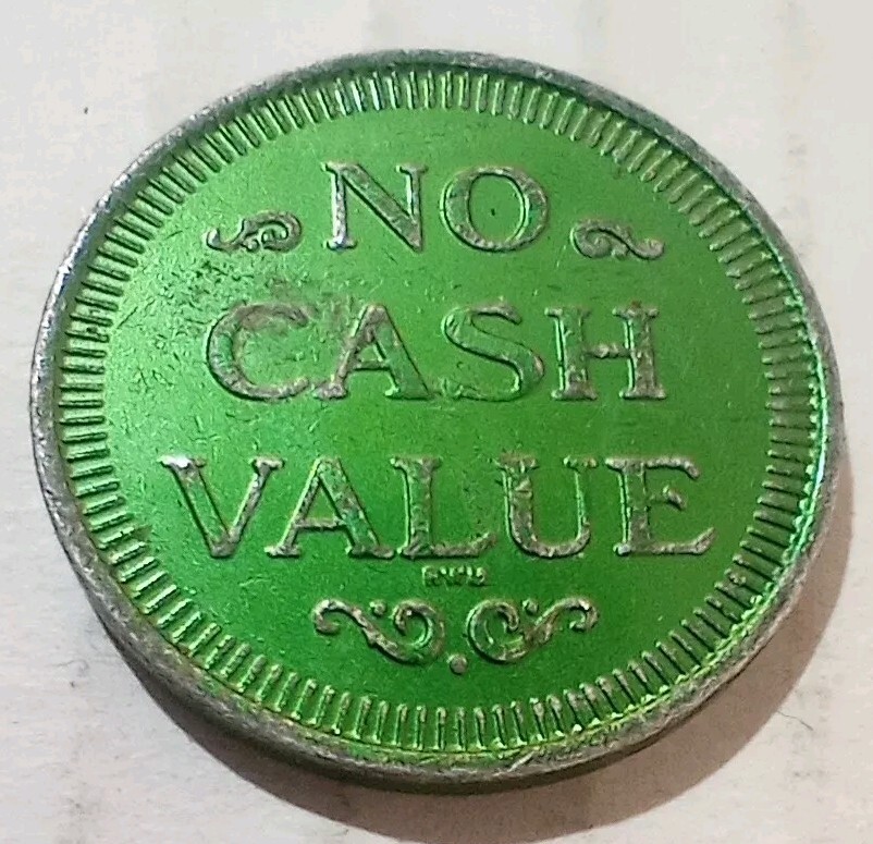 No Cash Value Token Arcade Eagle Design Green