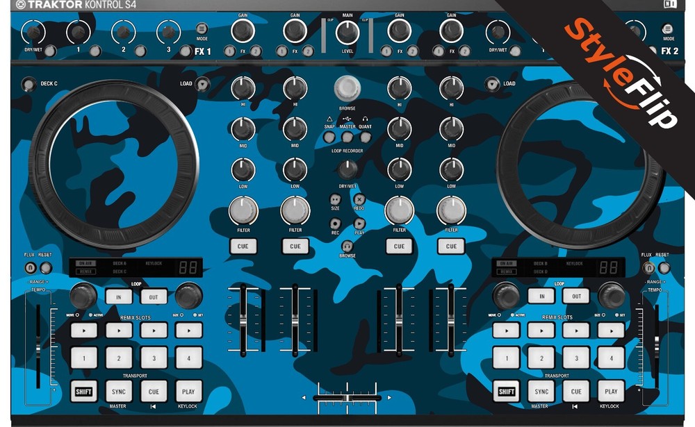 Native Instruments TK S4 MK2 | Blue Camo | Protective Decal | StyleFlip Skins