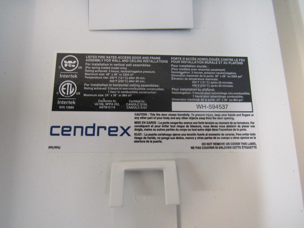Cendrex Fire Rated Access Door Panel WH-594537