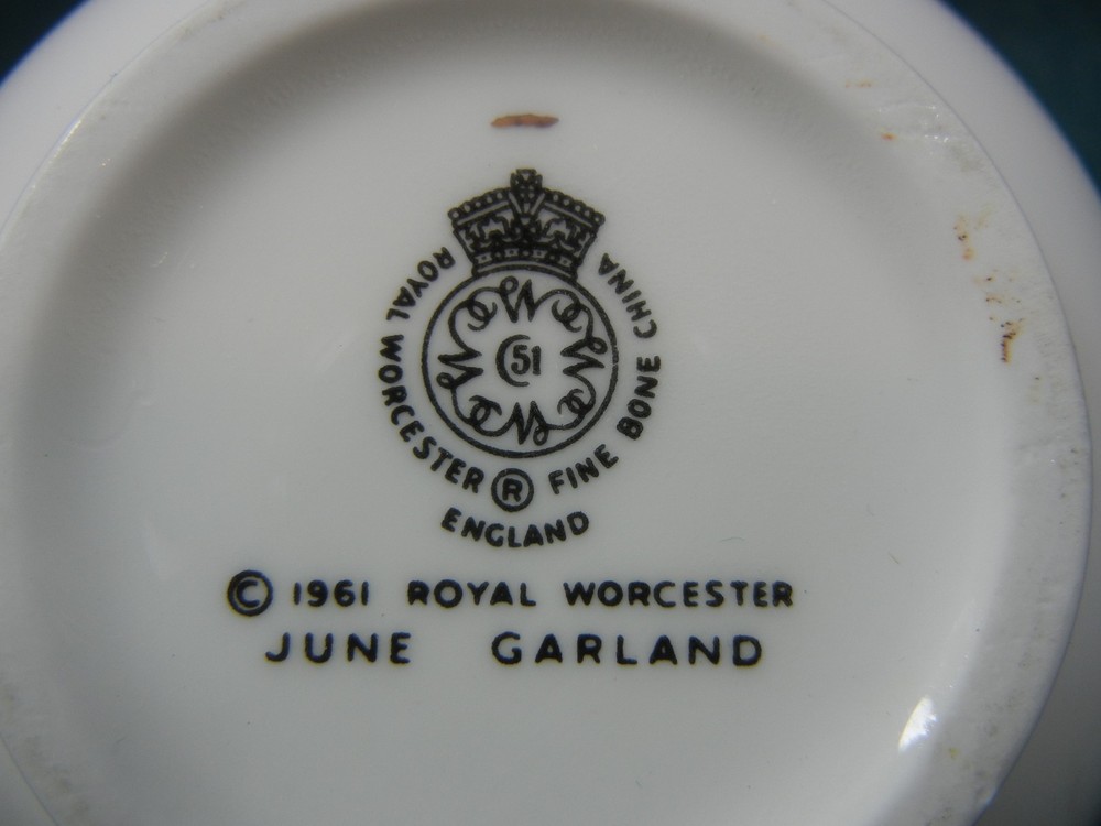 Royal Worcester June Garland Pattern Large Creamer