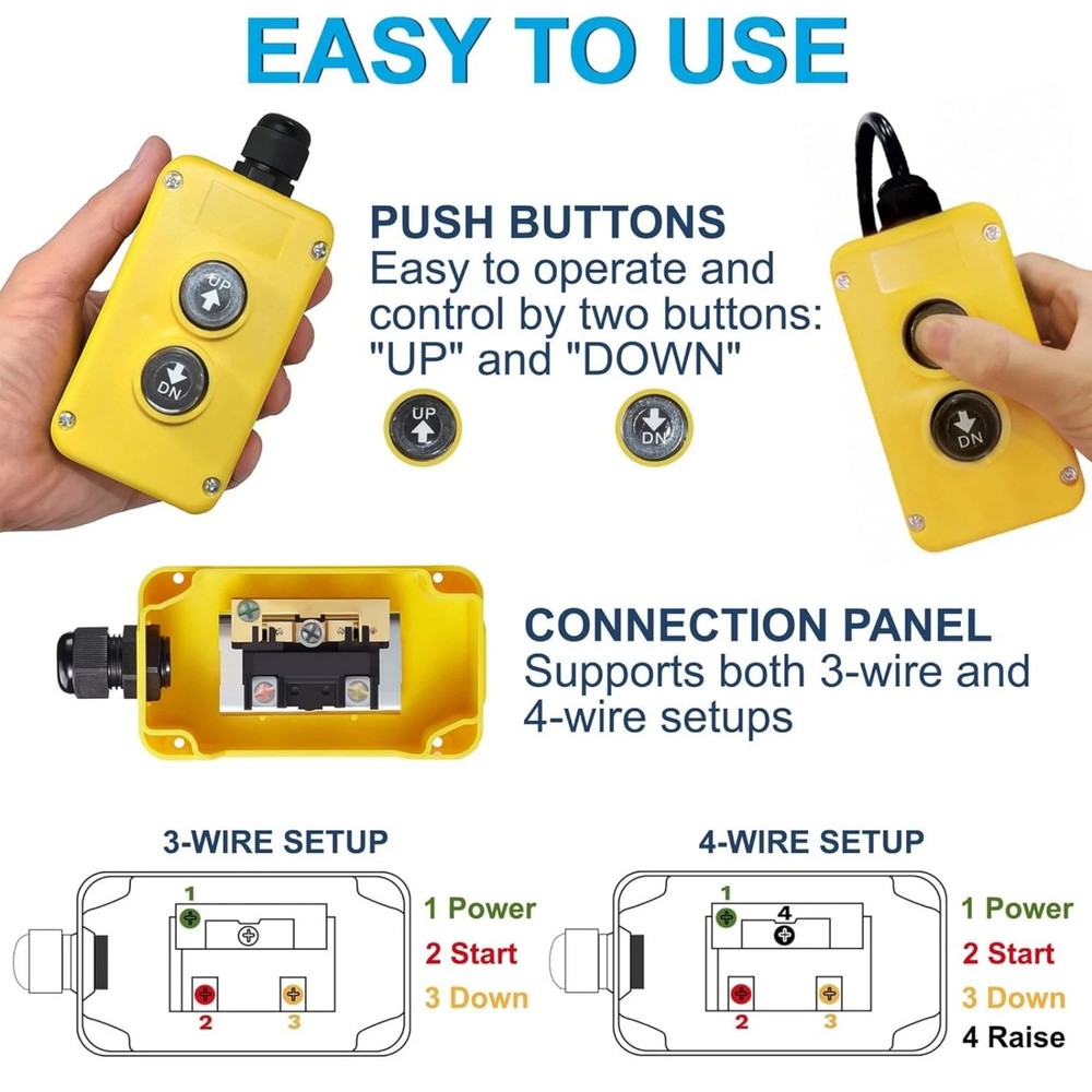 Remote Switch for Dump Trailer 12V DC Hydraulic Controller Up Down Operation