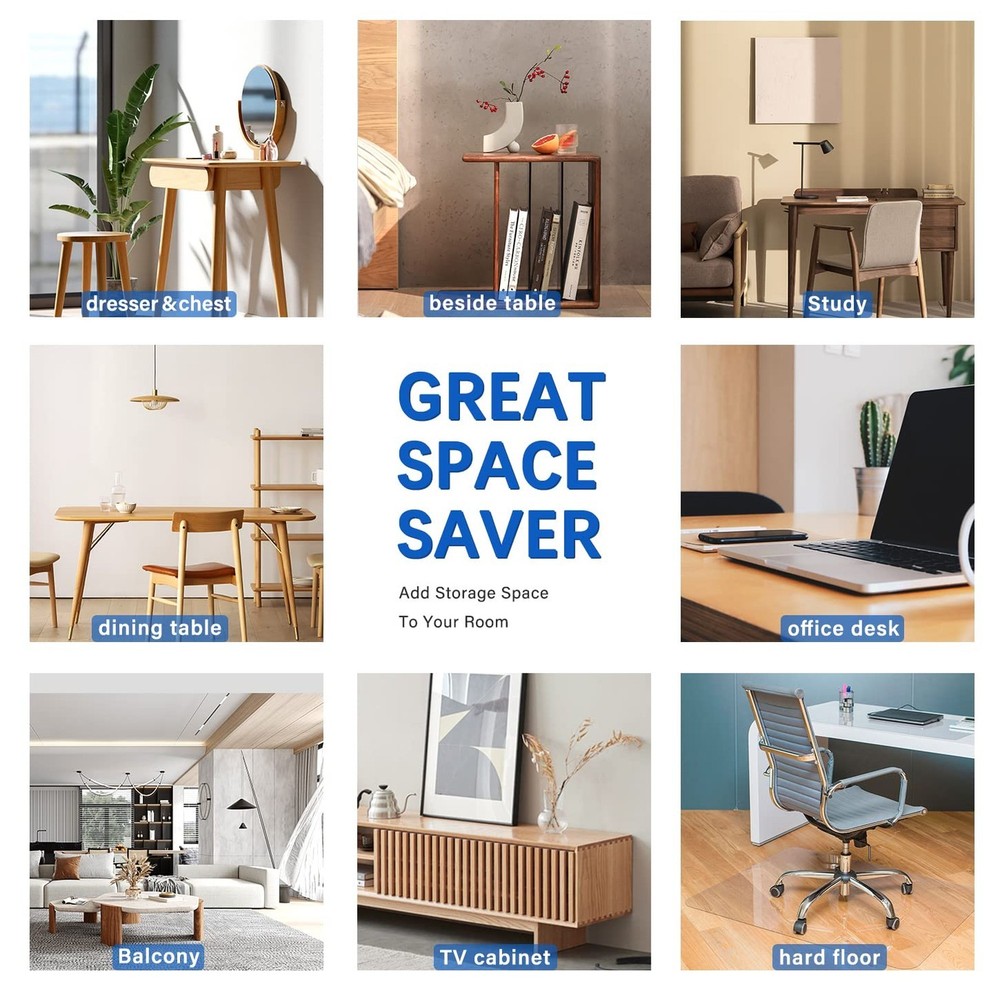 Upgraded Clear Table Protector Plastic Table Cloths Office Desk Protector Mat...