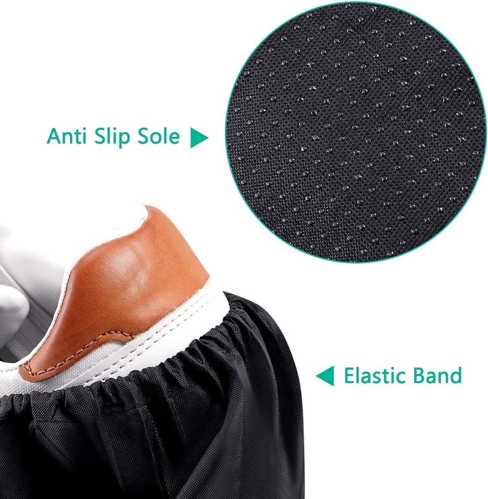 Reusable Shoe Covers Slip Resistant Waterproof Boot Covers Elasticity 3