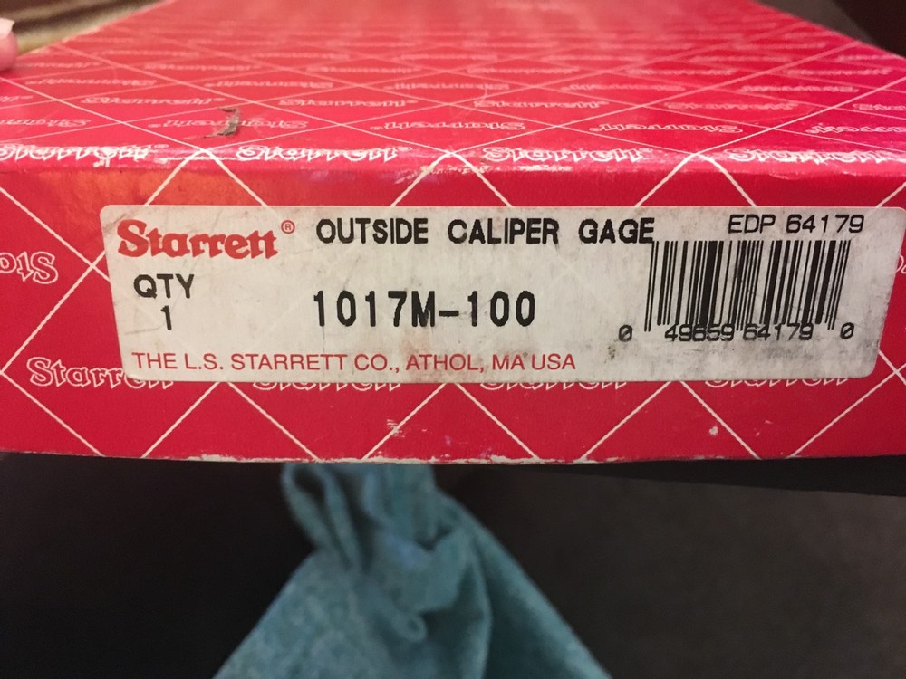 Starrett 1017 M-100 Outside Dial Caliper Gage EUC 1017M-100