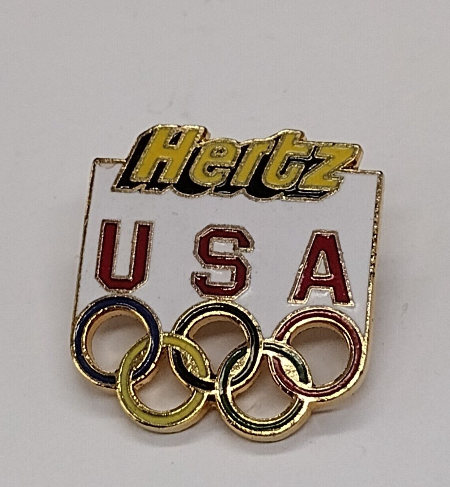 USA Olympic Rings Hertz Sponsor Lapel Pin