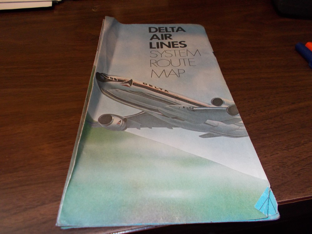 1978 Delta Arilines System Route Map