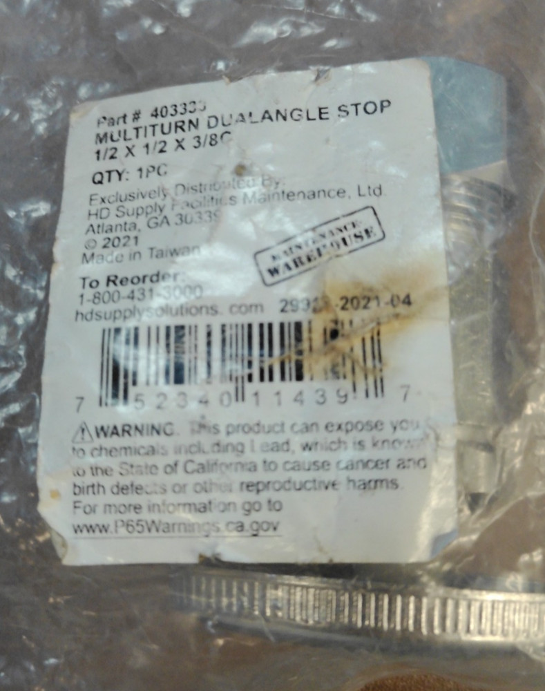 Multiturn Dualangle Stop 1/2 X 1/2 x 3/8 403333