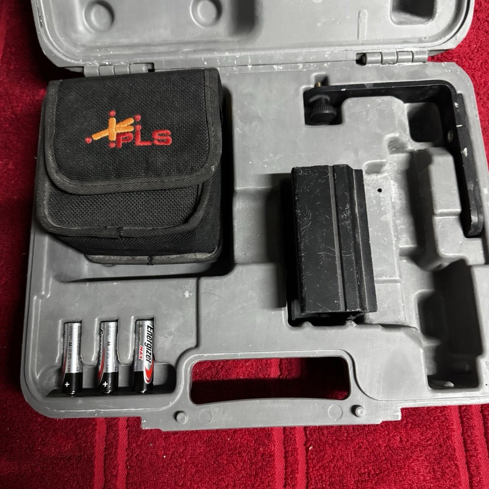 PLS 4 Pacific Laser Systems Laser Level Red Point & Line Tool Tested Working Use